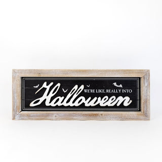 Reversible Wood Framed Sign "Really Into Christmas/Halloween" Adams Christmas Adams & Co.   