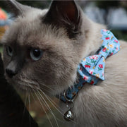 Mokka - Floral Bowtie Cat Collar Cheerhunting