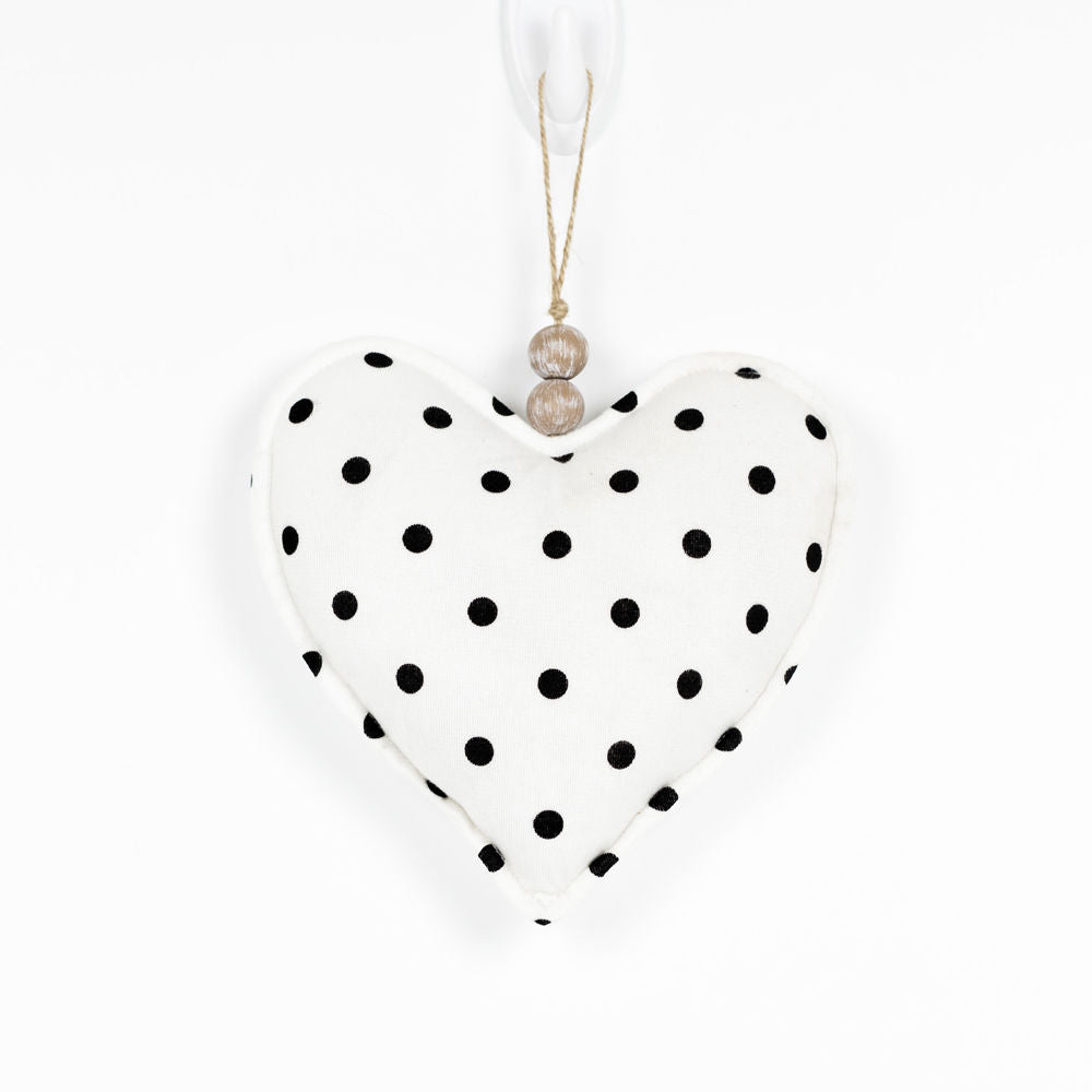 Reversible Puffy Ornament - Heart - White/Black Adams Valentines Adams & Co.   