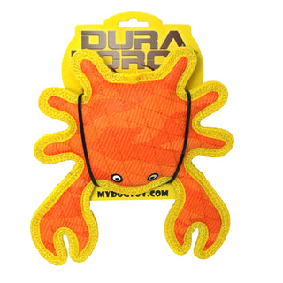 DuraForce Crab Tiger - Orange, Durable, Squeaky Dog Toy Tuffy Dog Toys - VIP Products