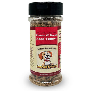 Dog Food Topper All Natural by Poochie Butter, Cheese & Bacon flavor, 4.7 oz bottle