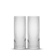 JoyJolt Elle Fluted Highball Juice Tumblers Glass - Set of 2  JoyJolt   
