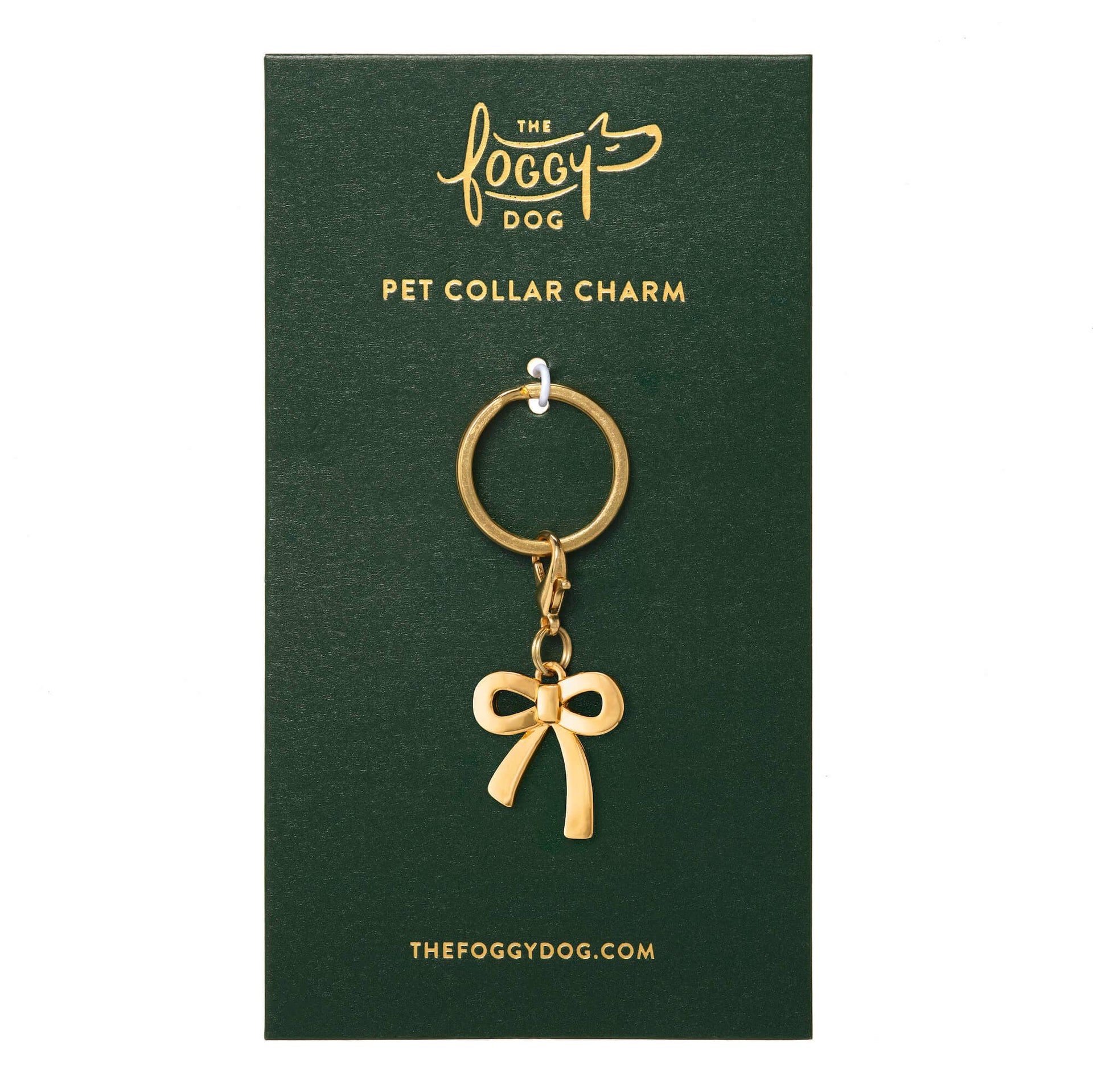 Gold Bow Collar Charm The Foggy Dog