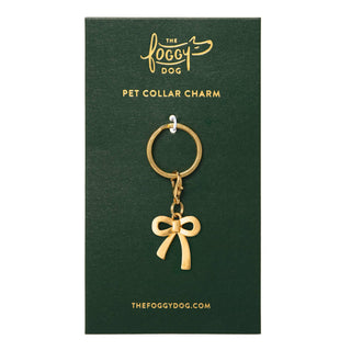 Gold Bow Collar Charm The Foggy Dog