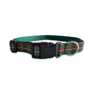 Christmas Plaid - Dog Collar Dog & Me Large