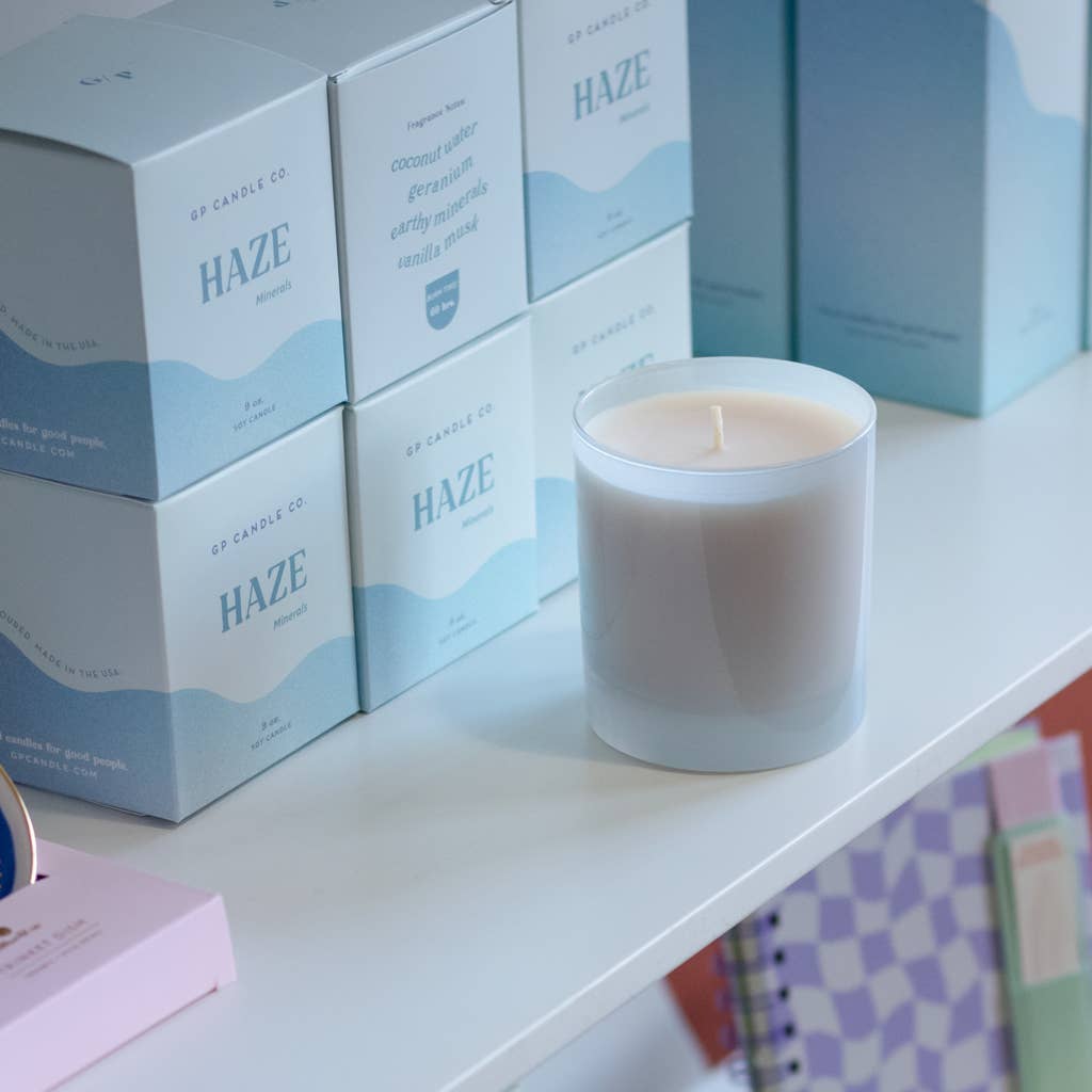 Haze 9 oz. Hue Candle (Minerals) GP Candle Co.