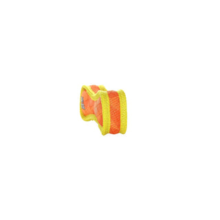 DuraForce Jr Bone Tiger orange and yellow squeaky dog toy