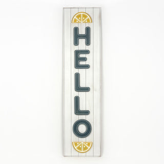 Reversible Wood Sign (Hello Lemon/Flag) Adams Summer Adams & Co.