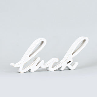 Wood Script "Luck" Cutout Adams Easter/Spring Adams & Co.   