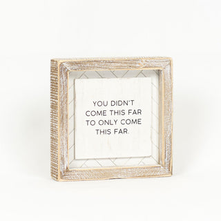 Reversible Wood Framed Herringbone Sign (Far/Remember) Adams Everyday Adams & Co.   