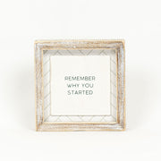 Reversible Wood Framed Herringbone Sign (Far/Remember) Adams Everyday Adams & Co.   