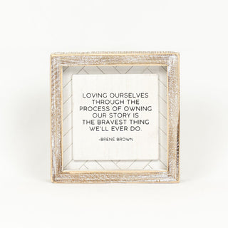 Reversible Wood Framed Herringbone Sign (Want/Do) Adams Everyday Adams & Co.   