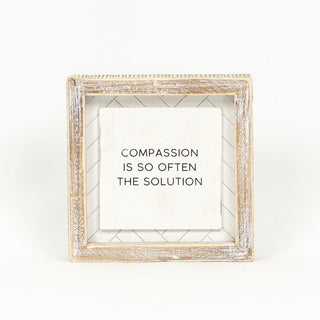 Reversible Wood Framed Herringbone Sign (Energy/Compassion) Adams Everyday Adams & Co.   