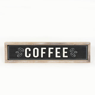 Reversible Wood Framed Sign "Eat/Coffee" Adams Everyday Adams & Co.   