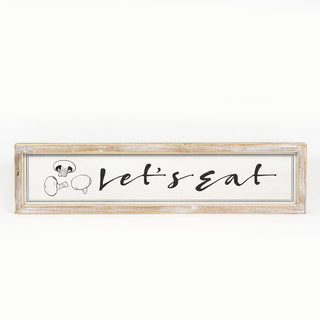 Reversible Wood Framed Sign "Eat/Coffee" Adams Everyday Adams & Co.   