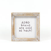Reversible Wood Framed Sign (Adhd) Adams Everyday Adams & Co.   