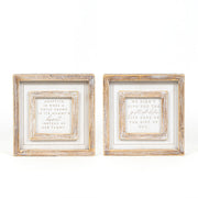 Reversible Wood Framed Sign (Loved/Place) Natural/White Adams Everyday Adams & Co.   