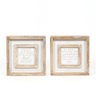 Reversible Wood Framed Sign (Loved/Place) Natural/White Adams Everyday Adams & Co.   