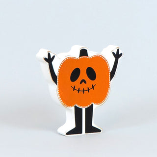 Reversible Wood Cutout Pumpkin Man Adams Halloween Adams & Co.   