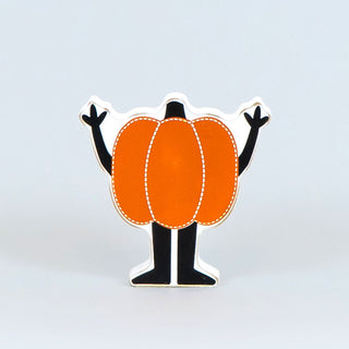 Reversible Wood Cutout Pumpkin Man Adams Halloween Adams & Co.   