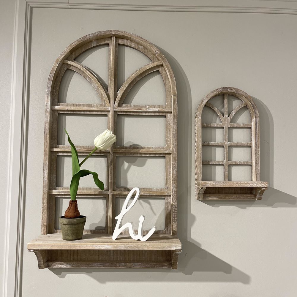 Wood Frame W/Shelf - Window Sm - Natural Adams Everyday Adams & Co.   