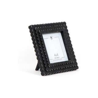 Wood Photo Frame (Frame) Black Scallop Square Adams Everyday Adams & Co.   