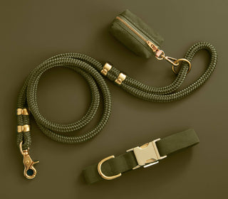 Olive Waxed Canvas Poop Bag Dispenser The Foggy Dog