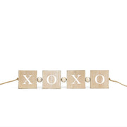 Reversible Wood Blocks (Love/Xoxo) Natural/White Adams Everyday Adams & Co.   