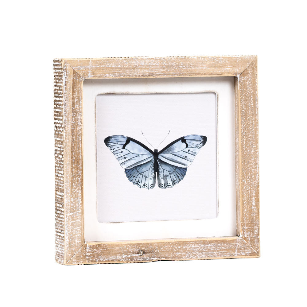 Reversible Wood Framed Sign (Dragonfly/Butterfly) +  Badams   