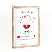 Reversible Wood Framed Sign (Cupid's Cafe/Lucky Market) Adams Valentines Adams & Co.   