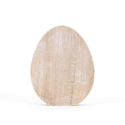 Wood Cutout Shape (Egg) Natural/White +  Badams   