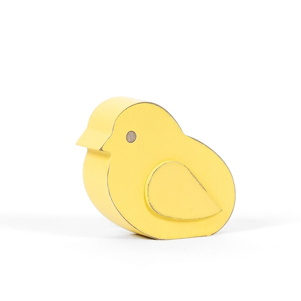 Chunky Wood Shape (CHICK) Yellow, Natural Adams Easter/Spring Adams & Co.   