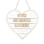 Leadgie Hanging Board - Heart - White Adams Ledgie Adams & Co.   