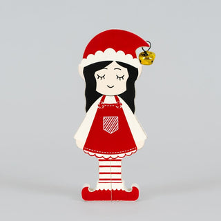 Chunky Wood Shape (Girl Elf)  V2 Adams Christmas Adams & Co.   