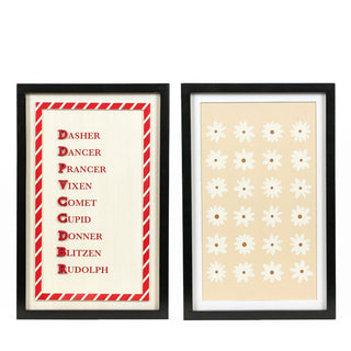 Reversible Wood Frame Sign (Dasher/Daisy) Adams Christmas Adams & Co.