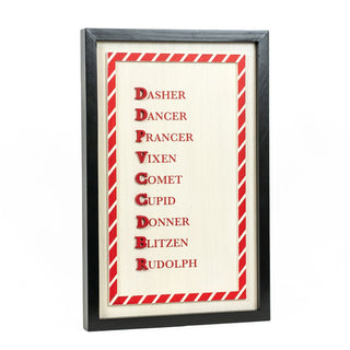 Reversible Wood Frame Sign (Dasher/Daisy) Adams Christmas Adams & Co.