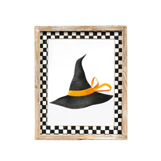 Reversible Wood Frame Sign (Hat/Leaf) Adams Halloween Adams & Co.