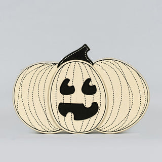 Chunky Wood Shape (Jackolantern) Tan Adams Halloween Adams & Co.