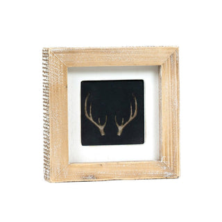 Reversible Wood Frame Sign (Antler/Mushroom) Adams Fall/Thanksgiving Adams & Co.   