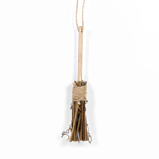 Hanging Wooden Broom, Bn/Ntrl Adams Fall Adams & Co.