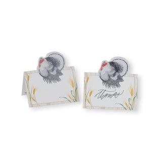 Homestead Turkey Taupe - Place Card Caspari