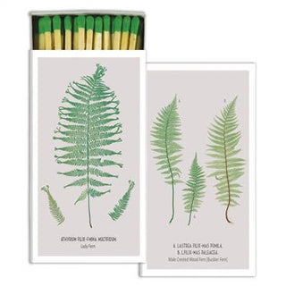 Matches - Ferns - White Background - Green  HomArt   