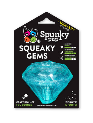 Squeaky Gems! - Diamond and Heart Squeakers Spunky Pup