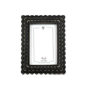 Wood Scallop Photo Frame (4X6) Black Adams Everyday Adams & Co.   