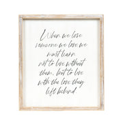 Wood Frame Sign (Learn) White/Black Adams Everyday Adams & Co.   