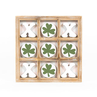 Wood Tic Tac Toe (Clover/Heart) Adams Valentines Adams & Co.