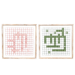 Reversible Wood Frame Scrabble Sign (Love/Luck) Adams Valentines Adams & Co.