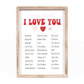 Reversible Wood Frame Sign (Love/Lucky) Adams Valentines Adams & Co.