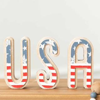 USA Chunky Letter Shape + Badams