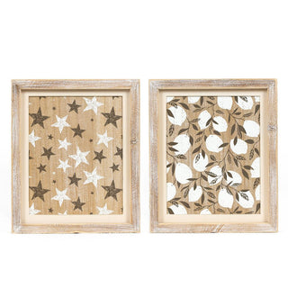 Reversible Wood Frame Sign (Stars/Lemons) Adams Summer Adams & Co.